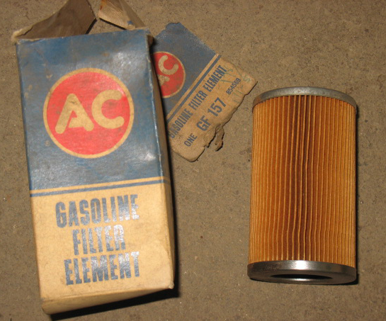 You are bidding on an NOS AC GF 157 Fuel Filter Element for Cainsters